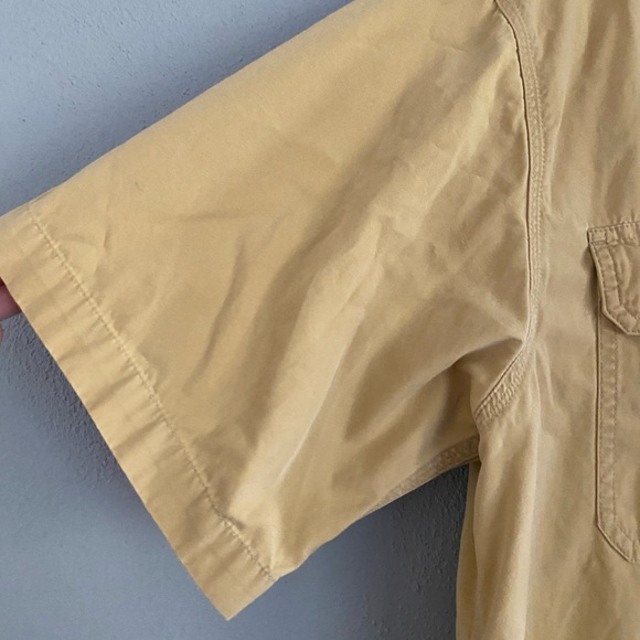 Carhartt Button Down Men’s Size Medium Khaki Short Sleeve 100% Cotton Vintage - Picture 5 of 7